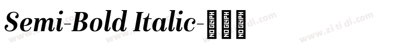 Semi-Bold Italic字体转换